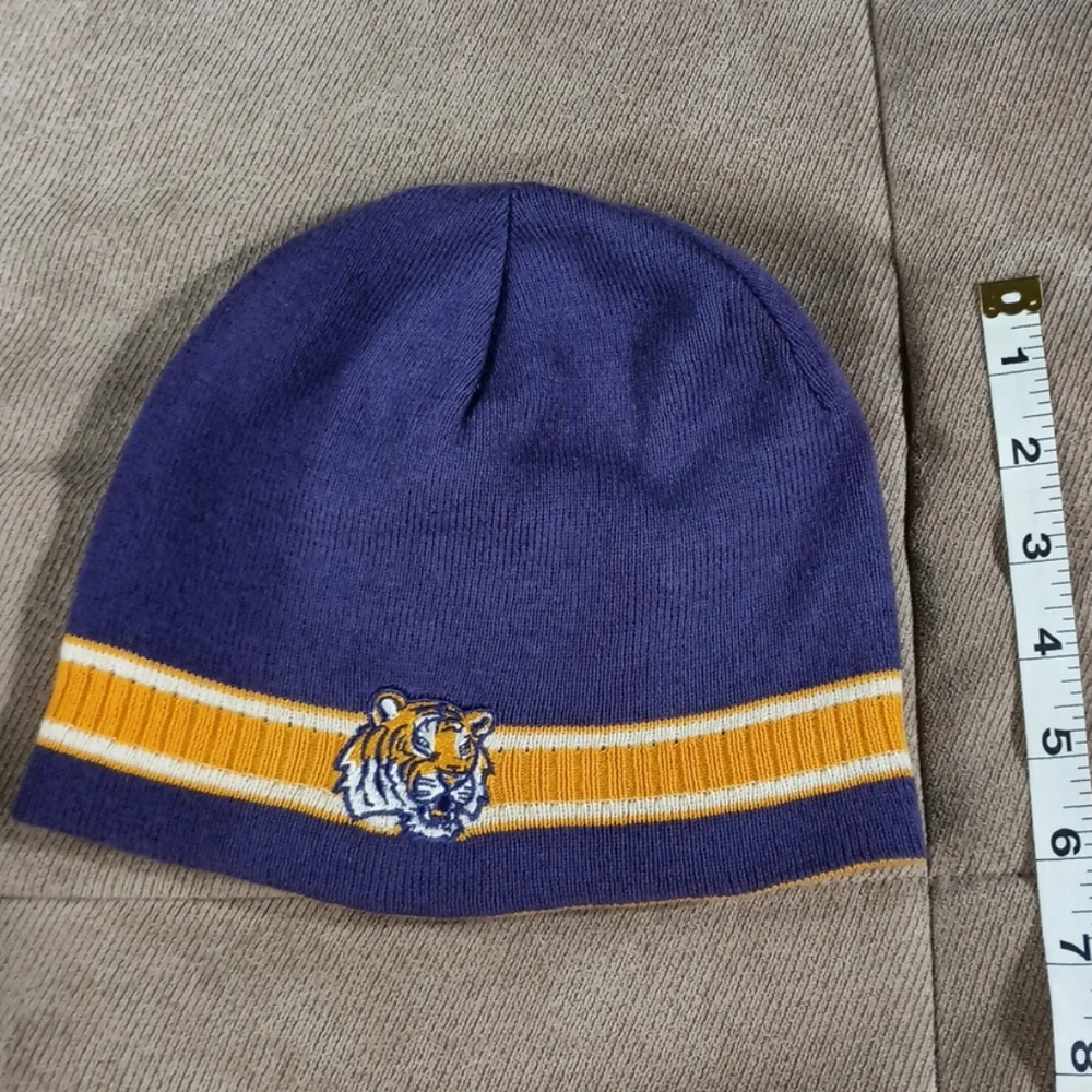 LSU Tigers Beanie Louisiana State Toboggan Ski Skull Cap Winter Snow Outdoor Hat